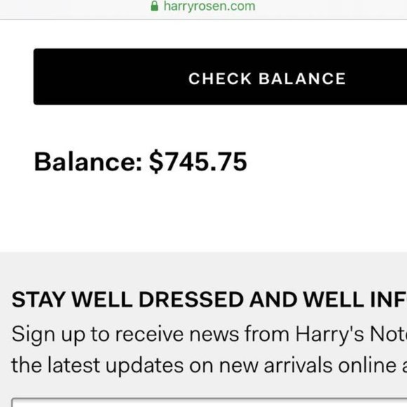 Harry Rosen Gift Card ($745 value) - Picture 2 of 2